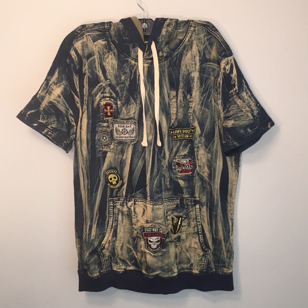 Men’s light Denim cotton hoodie